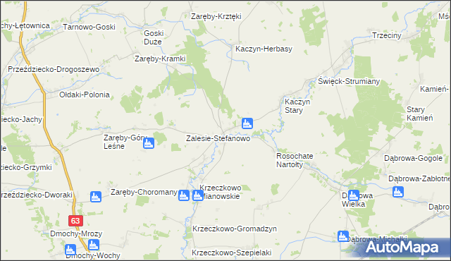mapa Rosochate Kościelne, Rosochate Kościelne na mapie Targeo