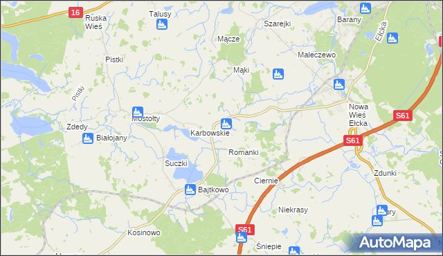 mapa Rostki Bajtkowskie, Rostki Bajtkowskie na mapie Targeo