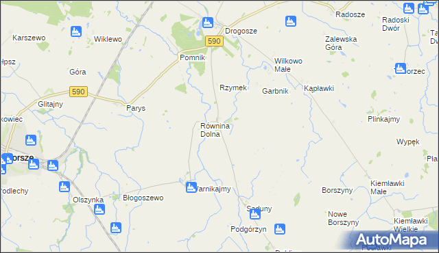 mapa Równina Górna, Równina Górna na mapie Targeo