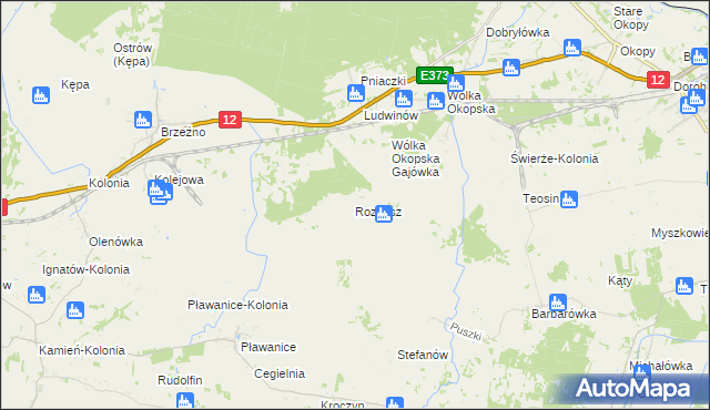 mapa Rozkosz, Rozkosz na mapie Targeo