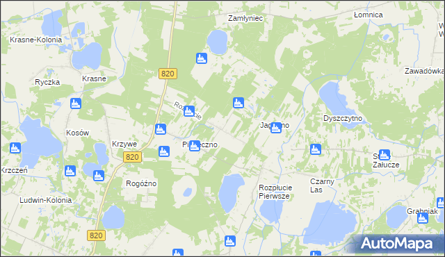 mapa Rozpłucie Drugie, Rozpłucie Drugie na mapie Targeo