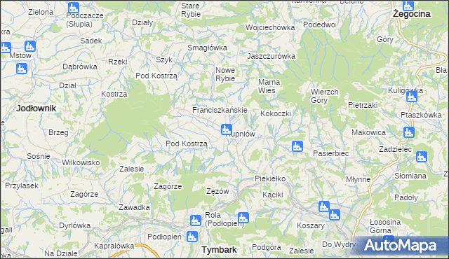 mapa Rupniów, Rupniów na mapie Targeo