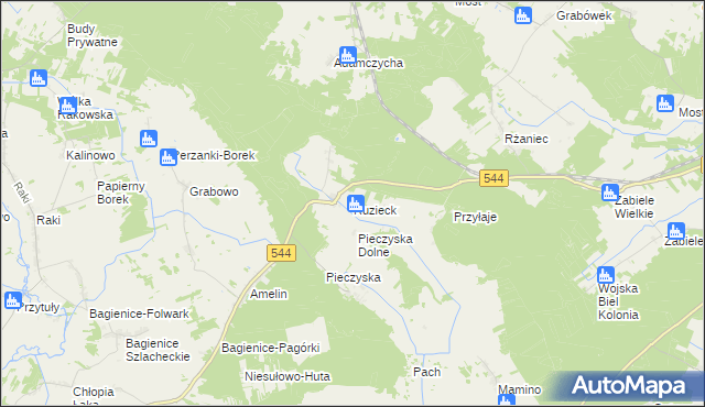 mapa Ruzieck, Ruzieck na mapie Targeo
