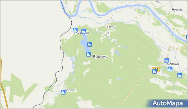 mapa Rybołowy, Rybołowy na mapie Targeo