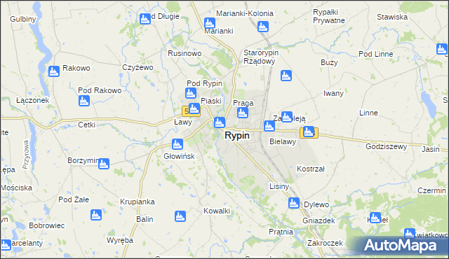 mapa Rypin, Rypin na mapie Targeo