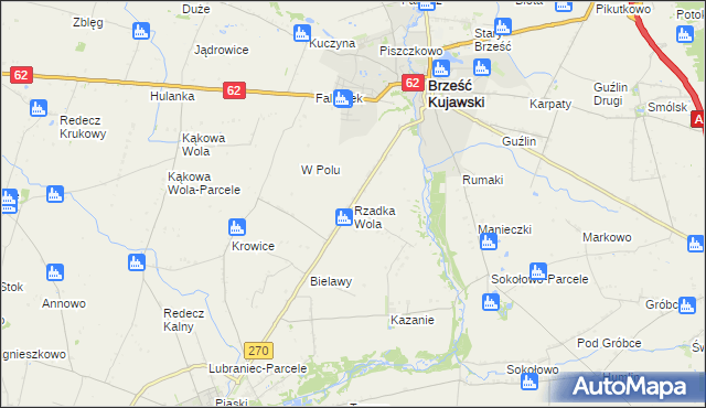 mapa Rzadka Wola, Rzadka Wola na mapie Targeo