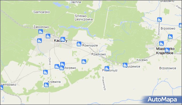 mapa Rzadkowo, Rzadkowo na mapie Targeo