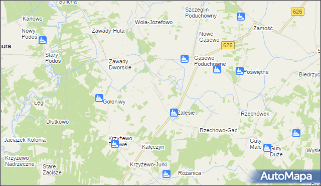 mapa Rzechowo Wielkie, Rzechowo Wielkie na mapie Targeo