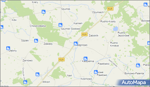 mapa Rzęgnowo, Rzęgnowo na mapie Targeo