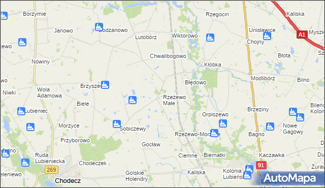mapa Rzeżewo Małe, Rzeżewo Małe na mapie Targeo