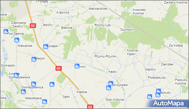 mapa Rzymy-Rzymki, Rzymy-Rzymki na mapie Targeo