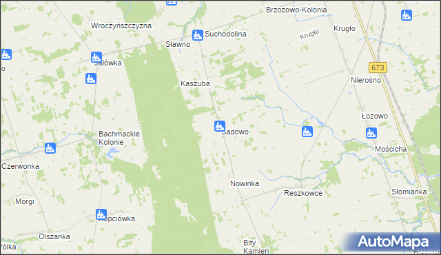 mapa Sadowo gmina Dąbrowa Białostocka, Sadowo gmina Dąbrowa Białostocka na mapie Targeo