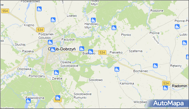 mapa Sadykierz gmina Golub-Dobrzyń, Sadykierz gmina Golub-Dobrzyń na mapie Targeo