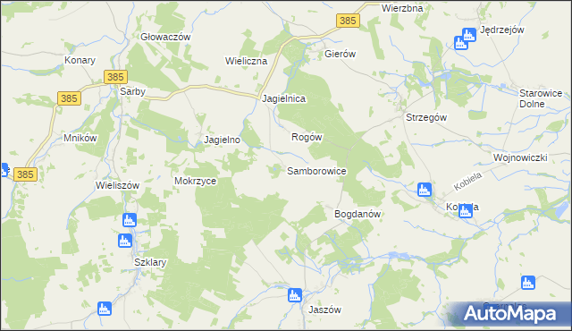 mapa Samborowice gmina Przeworno, Samborowice gmina Przeworno na mapie Targeo