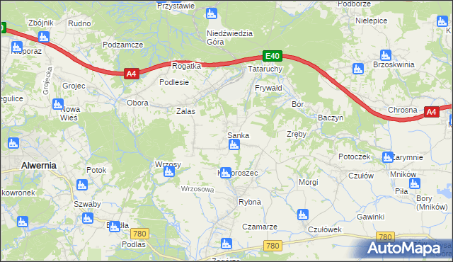 mapa Sanka, Sanka na mapie Targeo