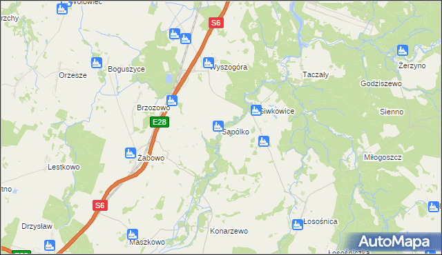 mapa Sąpólko, Sąpólko na mapie Targeo
