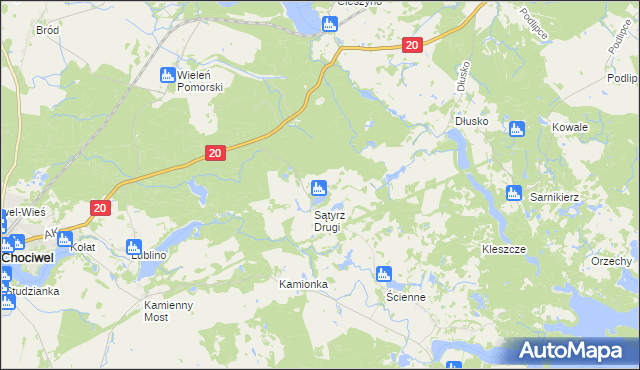 mapa Sątyrz Pierwszy, Sątyrz Pierwszy na mapie Targeo