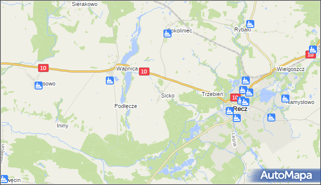 mapa Sicko, Sicko na mapie Targeo