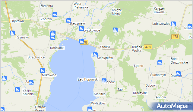 mapa Siedlątków, Siedlątków na mapie Targeo
