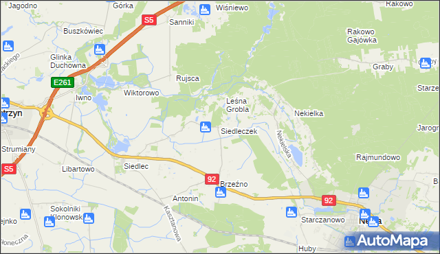 mapa Siedleczek, Siedleczek na mapie Targeo