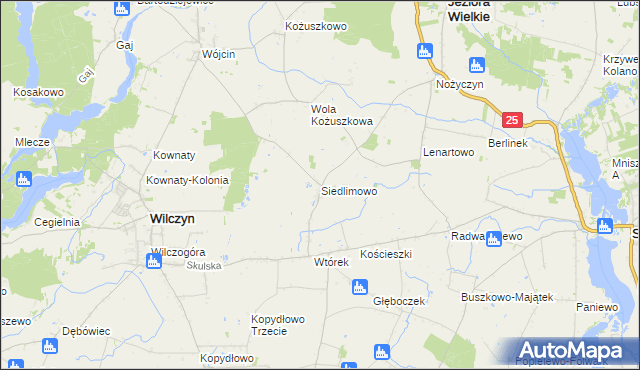 mapa Siedlimowo, Siedlimowo na mapie Targeo