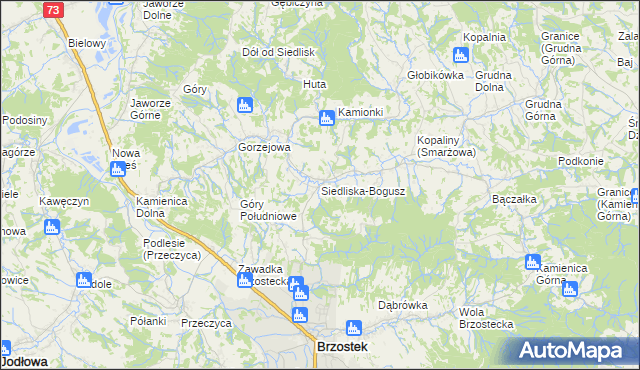 mapa Siedliska-Bogusz, Siedliska-Bogusz na mapie Targeo