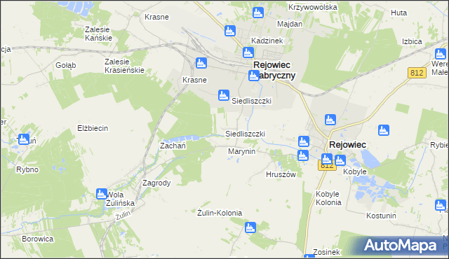 mapa Siedliszczki gmina Rejowiec, Siedliszczki gmina Rejowiec na mapie Targeo