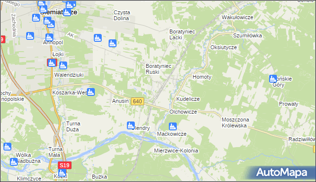 mapa Siemiatycze-Stacja, Siemiatycze-Stacja na mapie Targeo