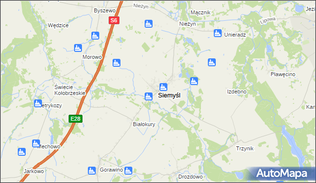 mapa Siemyśl, Siemyśl na mapie Targeo