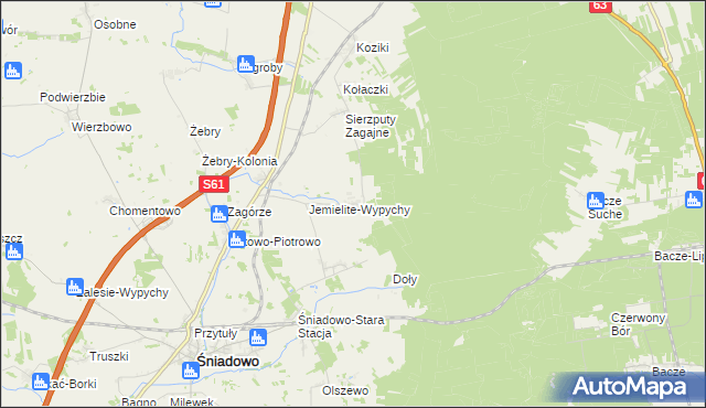 mapa Sierzputy-Marki, Sierzputy-Marki na mapie Targeo