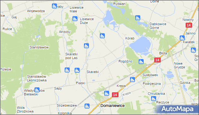 mapa Skaratki pod Rogóźno, Skaratki pod Rogóźno na mapie Targeo