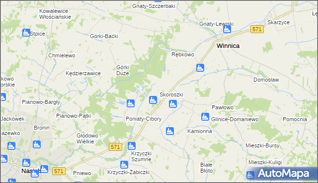 mapa Skoroszki, Skoroszki na mapie Targeo