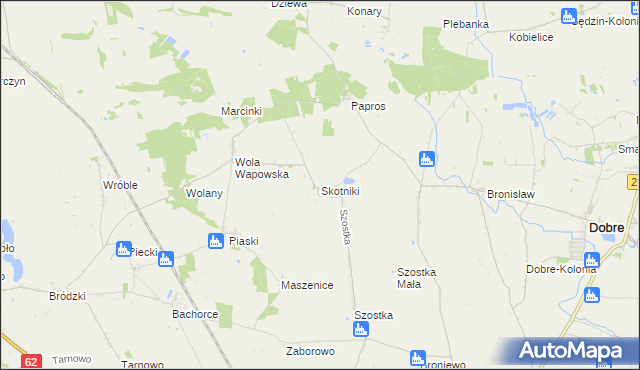 mapa Skotniki gmina Kruszwica, Skotniki gmina Kruszwica na mapie Targeo