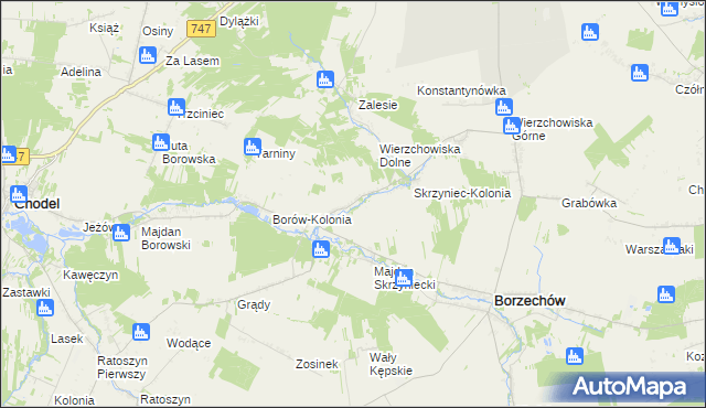 mapa Skrzyniec, Skrzyniec na mapie Targeo