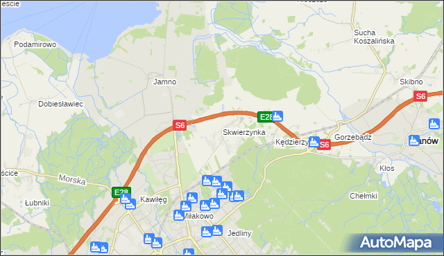 mapa Skwierzynka, Skwierzynka na mapie Targeo