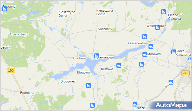 mapa Sławianowo, Sławianowo na mapie Targeo