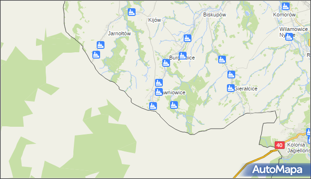 mapa Sławniowice, Sławniowice na mapie Targeo