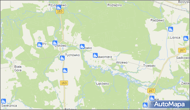 mapa Sławomierz, Sławomierz na mapie Targeo
