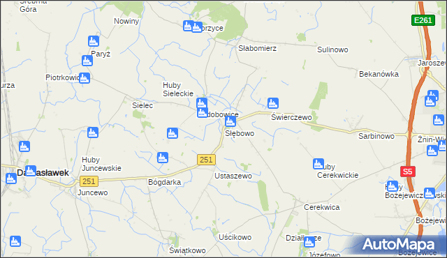 mapa Słębowo, Słębowo na mapie Targeo