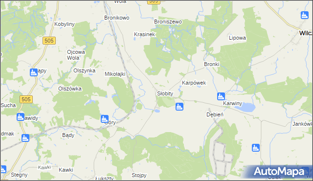 mapa Słobity, Słobity na mapie Targeo