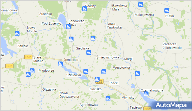 mapa Śmieciuchówka, Śmieciuchówka na mapie Targeo