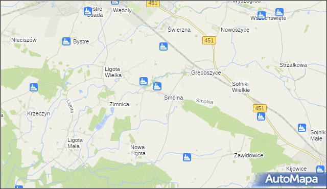 mapa Smolna gmina Oleśnica, Smolna gmina Oleśnica na mapie Targeo