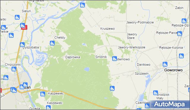 mapa Smólnik gmina Goworowo, Smólnik gmina Goworowo na mapie Targeo