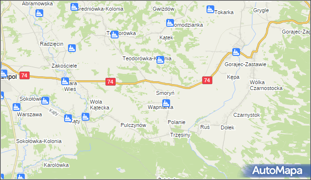 mapa Smoryń, Smoryń na mapie Targeo