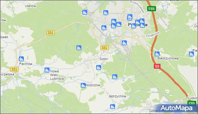 mapa Sobin, Sobin na mapie Targeo