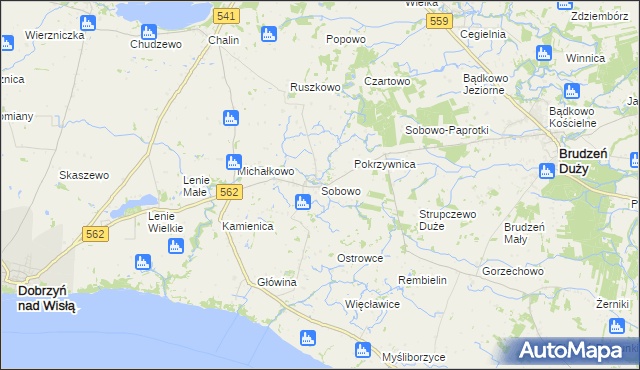 mapa Sobowo, Sobowo na mapie Targeo