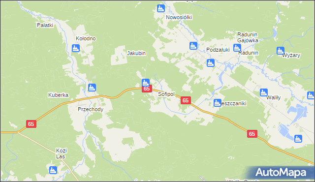 mapa Sofipol, Sofipol na mapie Targeo