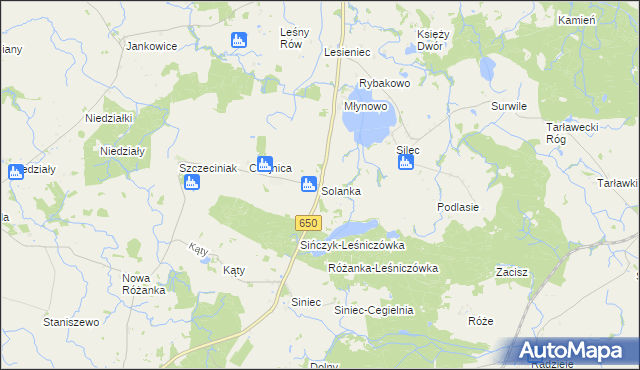 mapa Solanka, Solanka na mapie Targeo