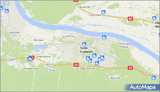 mapa Solec Kujawski, Solec Kujawski na mapie Targeo