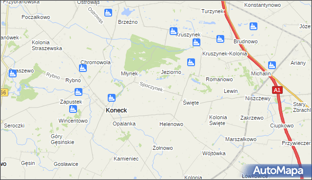 mapa Spoczynek, Spoczynek na mapie Targeo